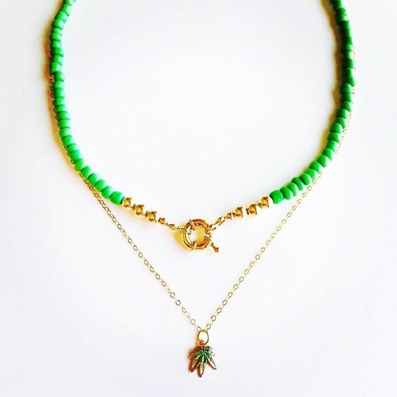 Neck & Arm Candy! Choker/Bracelet Set💚💛 - Picture 5 of 6